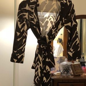 Zebra Print Diane Von Furstenberg Wrap Dress